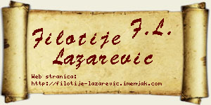 Filotije Lazarević vizit kartica